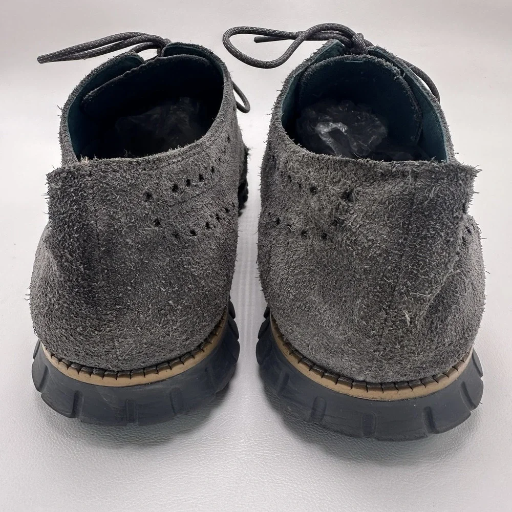 Cole Haan ZeroGrand‎ Wingtip Oxford Shoes Men Size 11M Gray Suede